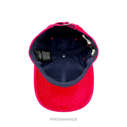 🔴 Gucci x NY Yankees Embroidered Hat Cap - Pink Velour