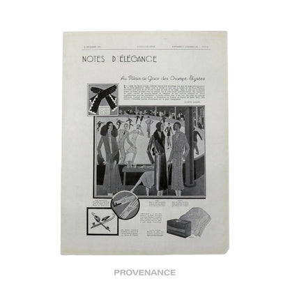 🔴 Louis Vuitton Antique Newsprint Ad - NOTES D'ELEGANCE