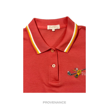 🔴 Balenciaga Sports Golf Polo Shirt - Watermelon Red M