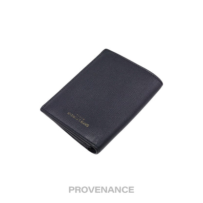🔴 Saint Laurent Paris SLP Pocket Card Wallet - Navy Leather