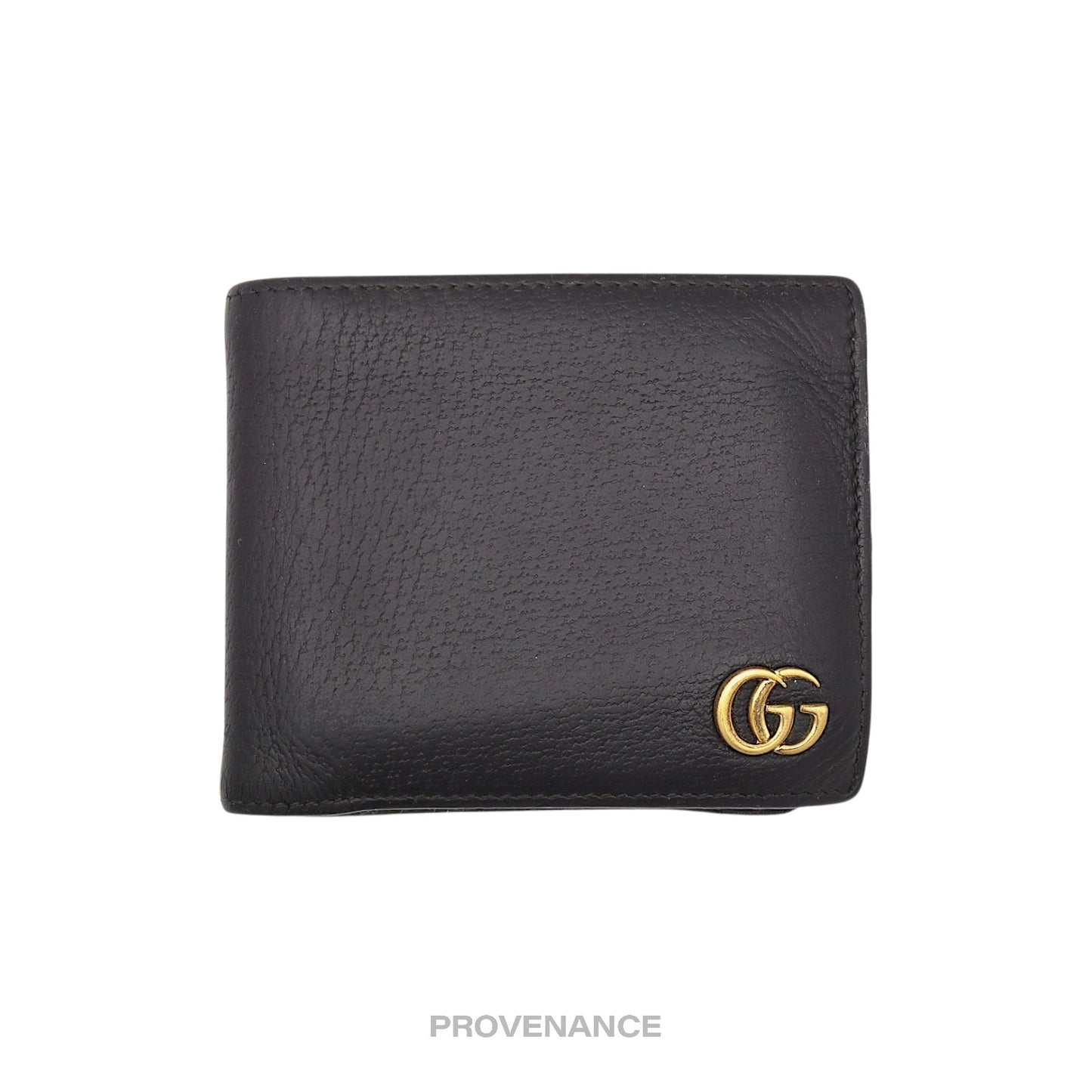 🔴 Gucci GG Marmont Bifold Wallet - Black Leather