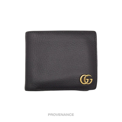 🔴 Gucci GG Marmont Bifold Wallet - Black Leather