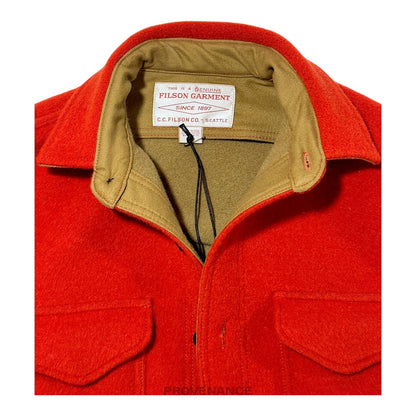 🔴 Filson Wool Jac-Shirt Jacquard Red Forest Moose - XS