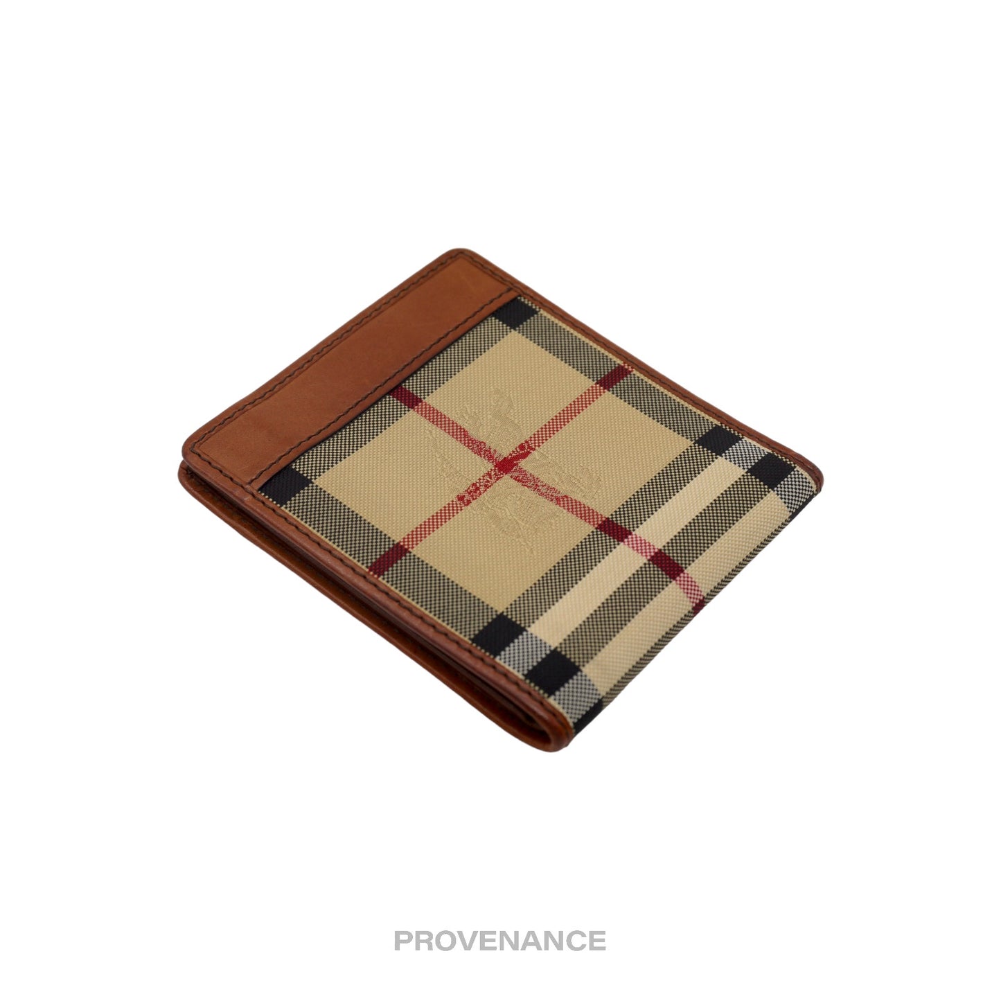 🔴 Burberry Nova Check Bifold Wallet - Light Brown