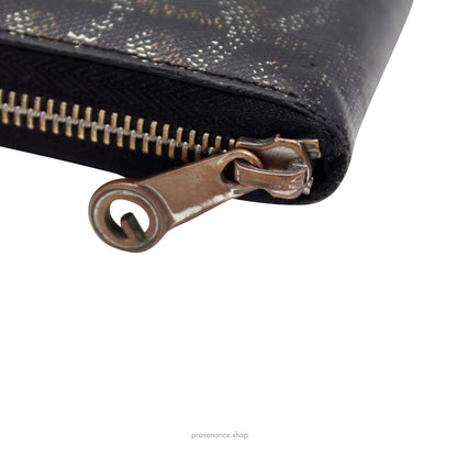 🔴 Goyard Matignon Zipped Wallet - Black Goyardine
