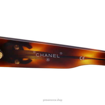 🔴 Chanel Double CC Sunglasses - Brown Tortoise - 01452