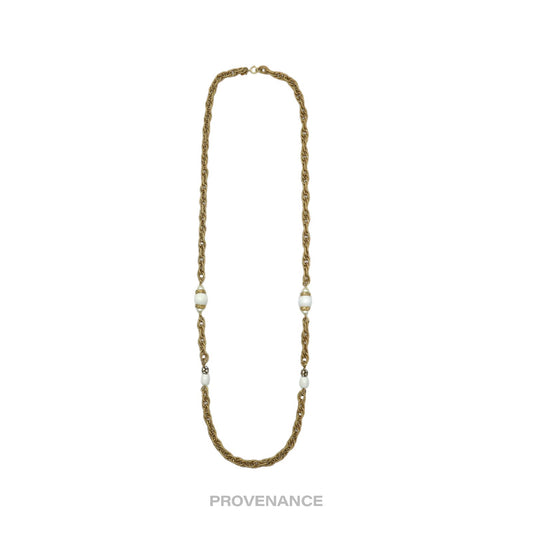 🔴 Givenchy Large Pearl Gold Chain