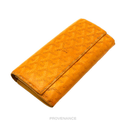 🔴 Goyard Varenne Long Wallet - Yellow Goyardine