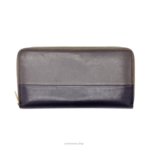 🔴 Celine Multifunction Zip Wallet - Grey/Black