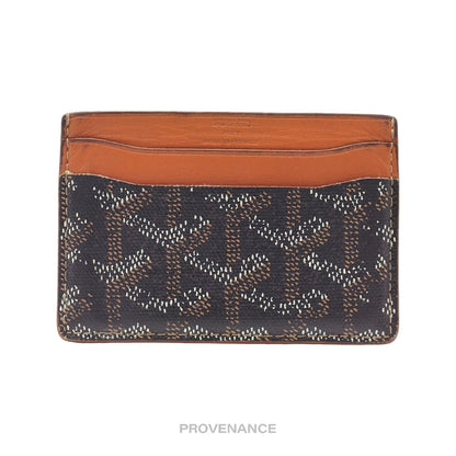 🔴 Goyard Saint Sulpice Card Holder - Black/Tan Goyardine