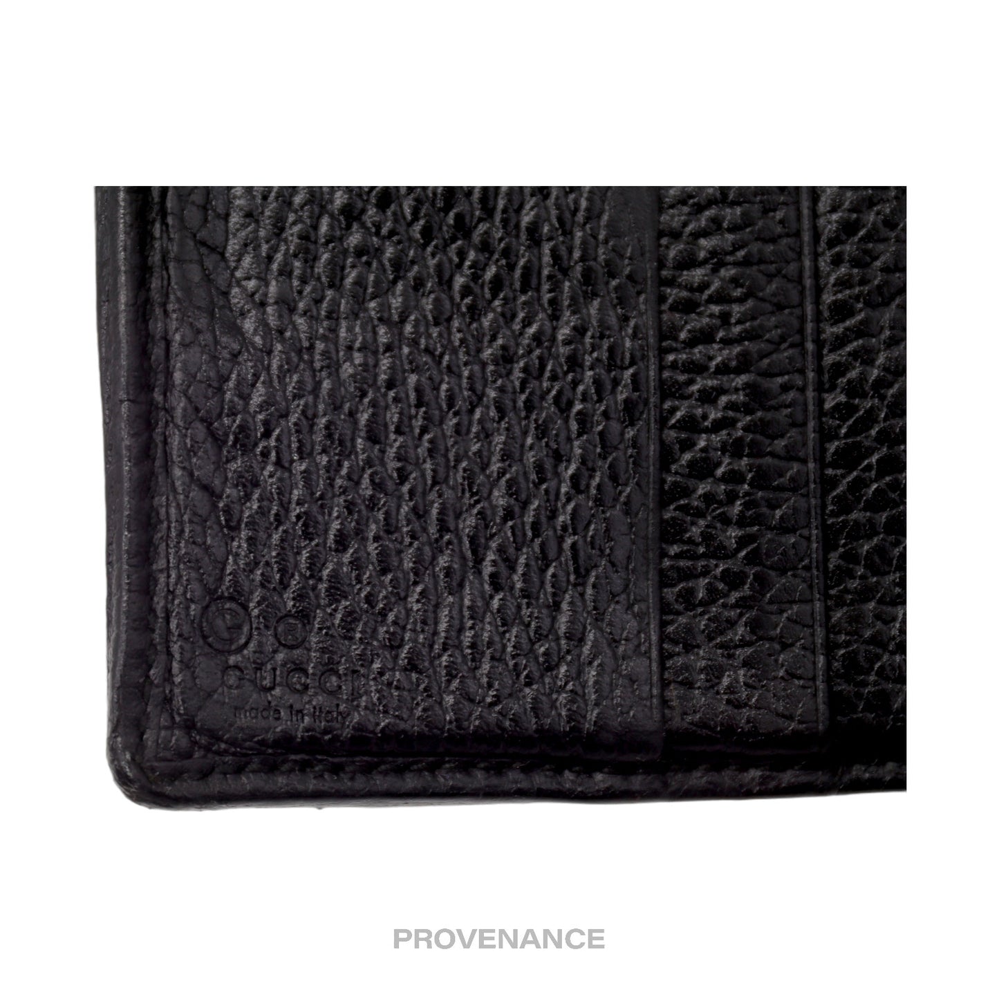 🔴 Gucci Bifold Wallet with Web - Black Leather