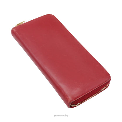 🔴 SLP Zip Long Wallet - Poppy Red Leather