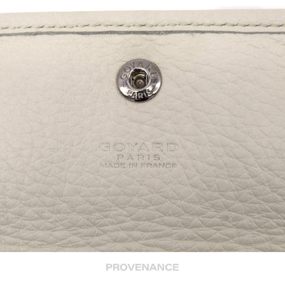 🔴 Goyard St. Louis Pouch Wallet - White Goyardine