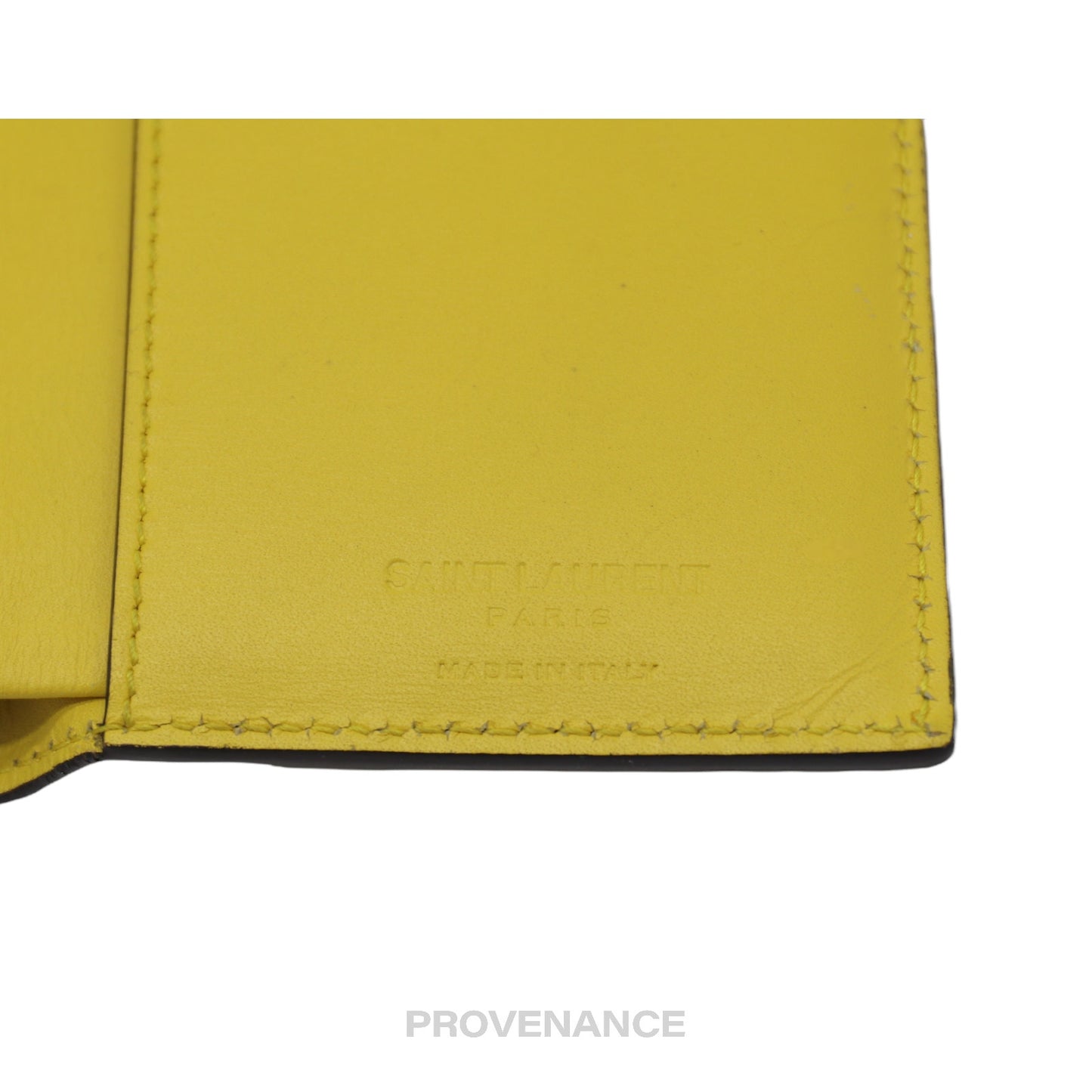 🔴 Saint Laurent Paris SLP Card Holder Wallet - Yellow