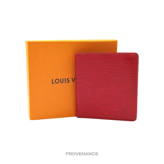 🔴 Louis Vuitton 6CC Bifold Wallet - Red Epi Leather