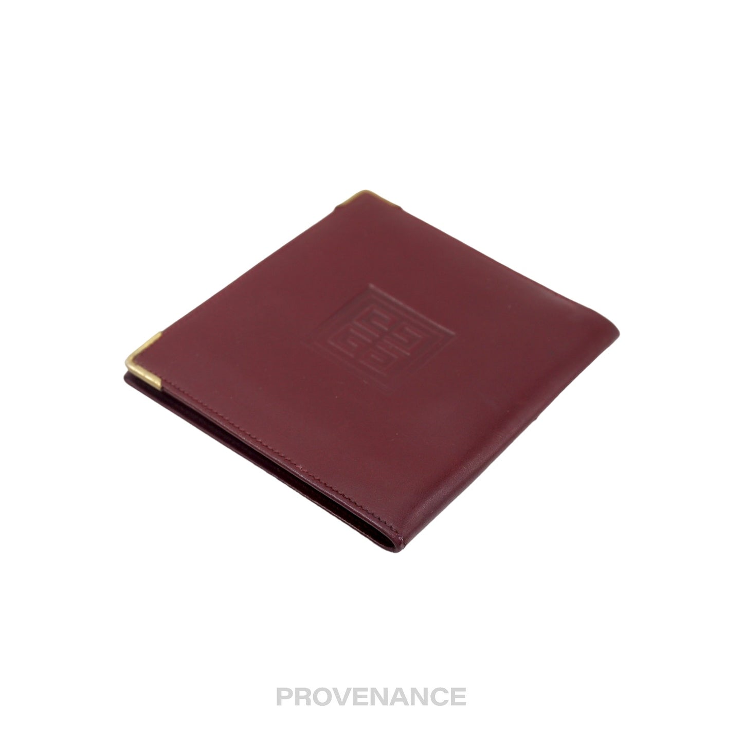 🔴 Givenchy ID Bifold Wallet - Burgundy Leather