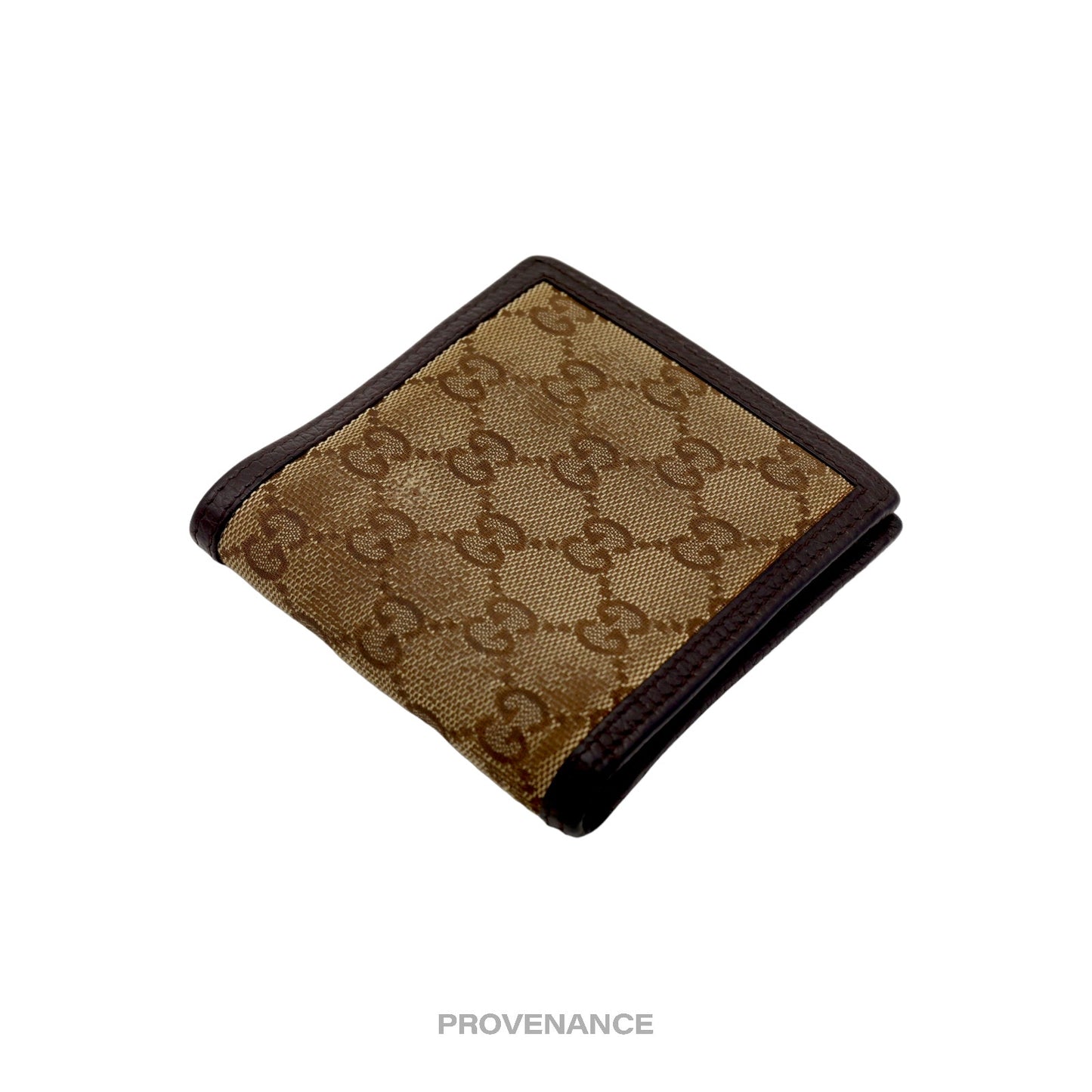 🔴 Gucci GG Canvas Bifold Wallet - Brown