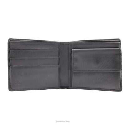 🔴 Gucci Bifold Wallet - Black/Brown GG Canvas