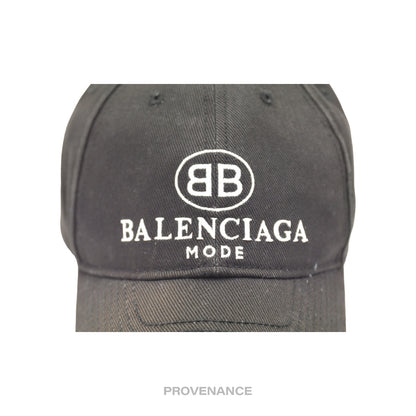 🔴 Balenciaga BB Mode Cap - Faded Black