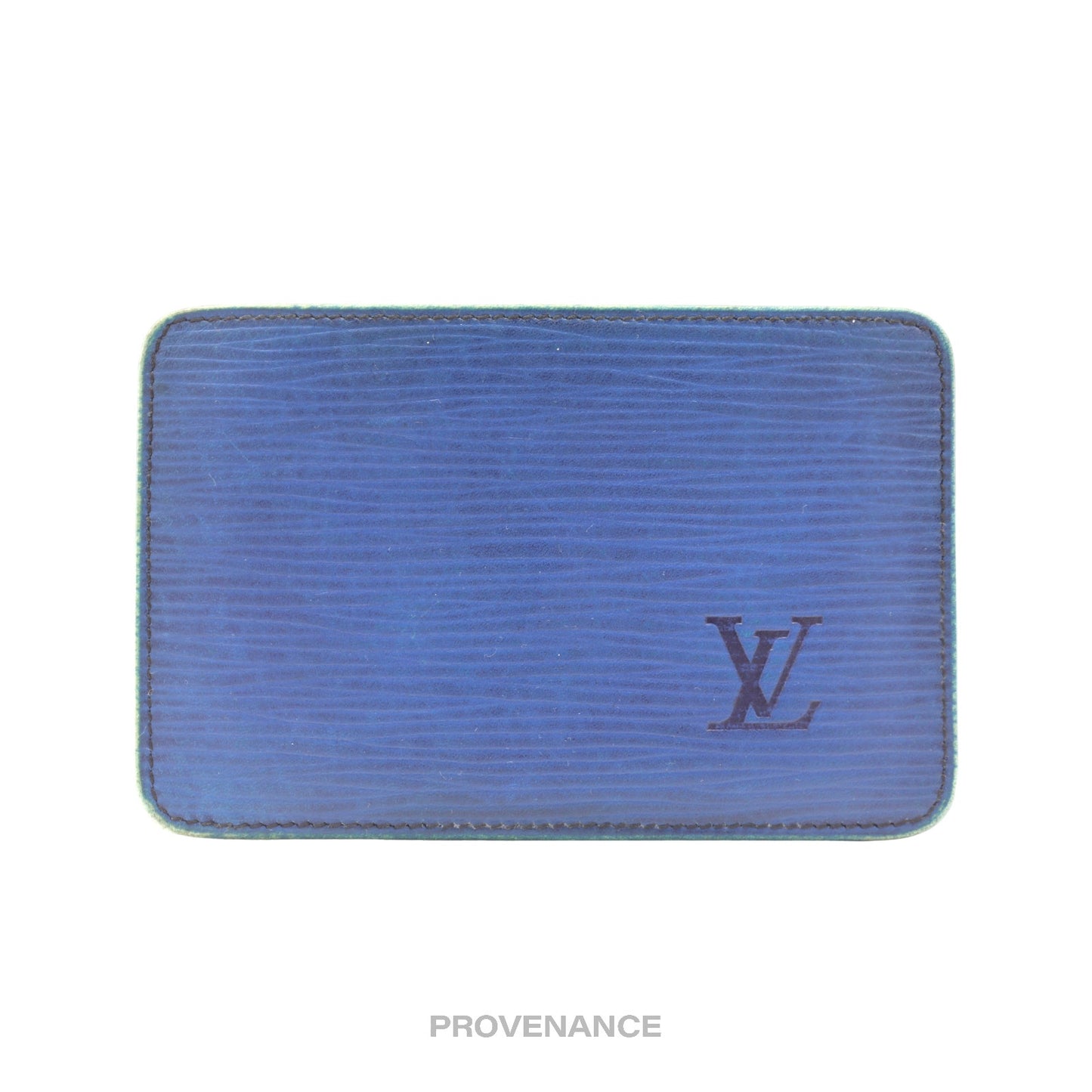 🔴 Louis Vuitton "MALLETIER" Card Holder Wallet - Blue Epi