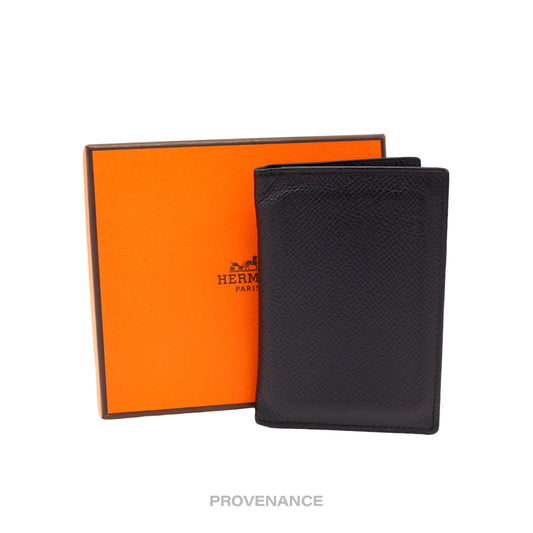 🔴 Hermes MC2 Euclide Card Holder Wallet - Epsom Noir