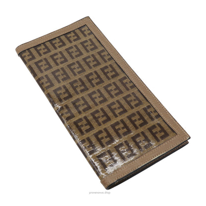 🔴 Fendi Long Wallet - Micro FF Zucca Glace