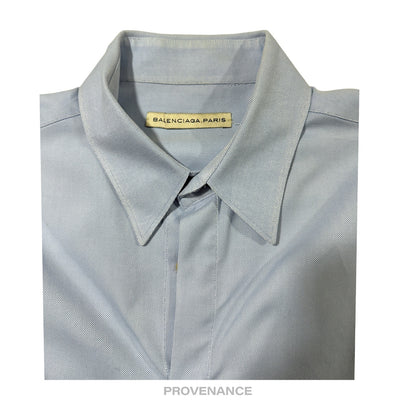 🔴 Balenciaga Monogram Woven Shirt - Powder Blue S