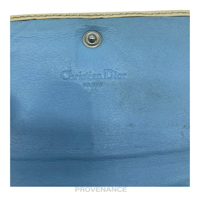 🔴  Dior Compact Wallet - Powder Blue 1 Oblique Trotter