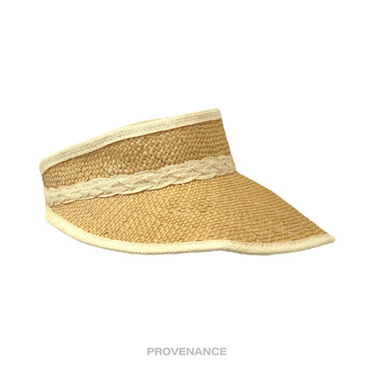 🔴 Balenciaga Wicker Visor - Straw