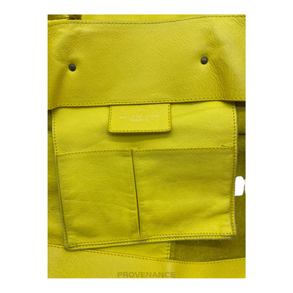🔴 Balenciaga Papier A4 Tote Bag - Yellow Leather