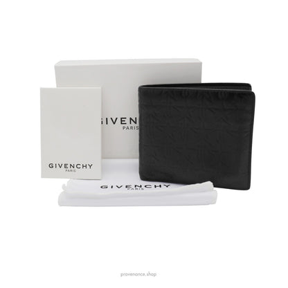 🔴 Givenchy Stars Embossed Wallet - Black Leather