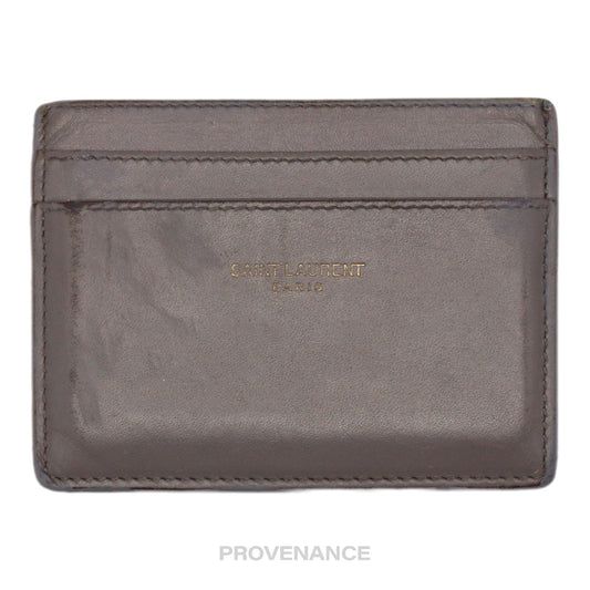 🔴 SLP Card Holder Wallet - Grey Leather