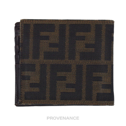 🔴 Fendi Bifold Wallet - FF Zucca Canvas