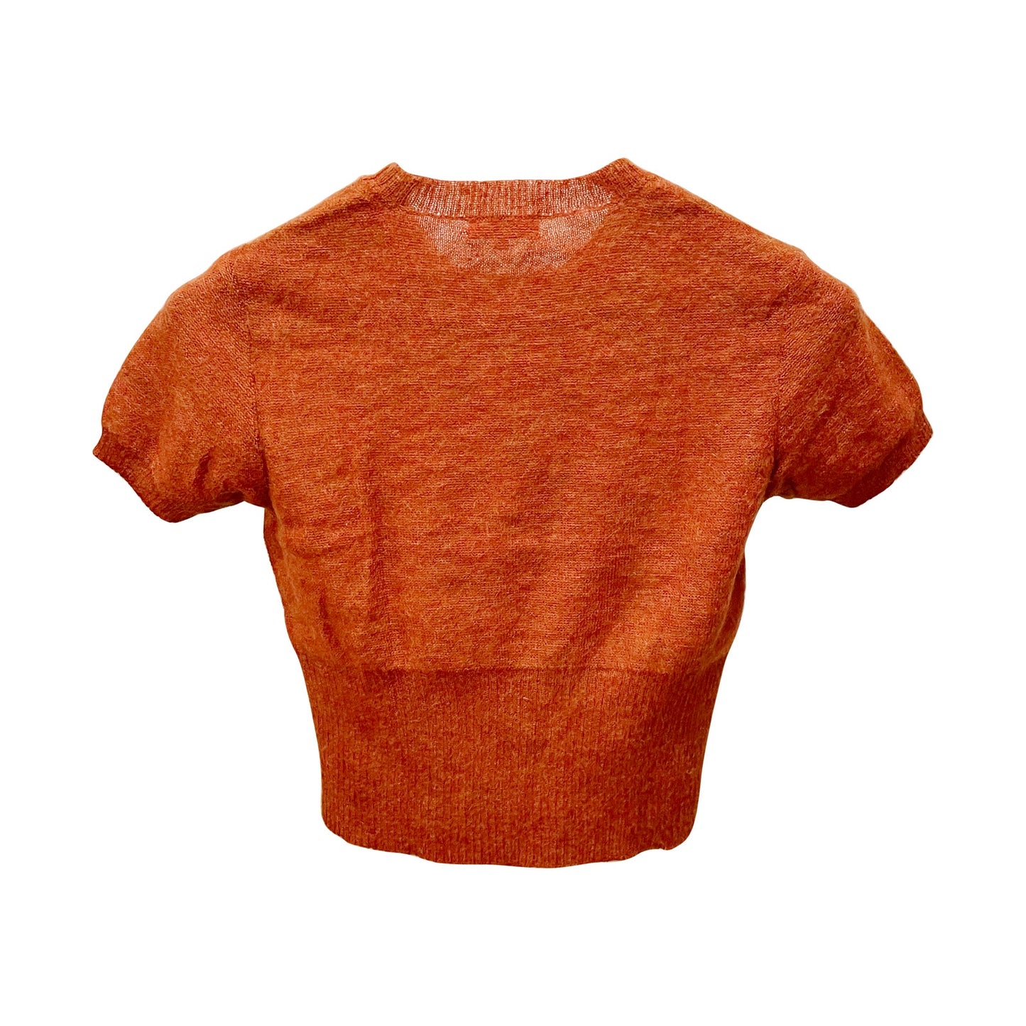 🔴 Balenciaga Cropped Wool Sweater - Burnt Sienna