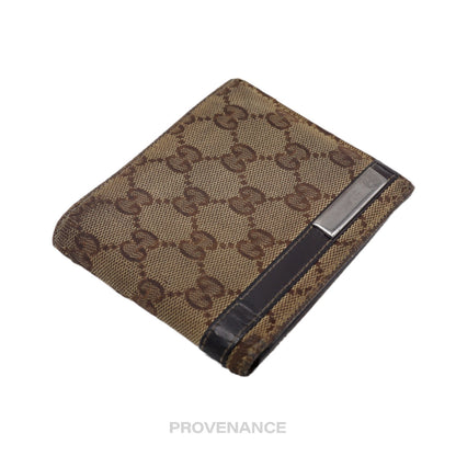 🔴 Gucci Bifold Wallet - GG Canvas Brown