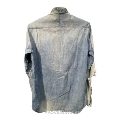 🔴 Balmain Sample Denim Shirt - Destroyed