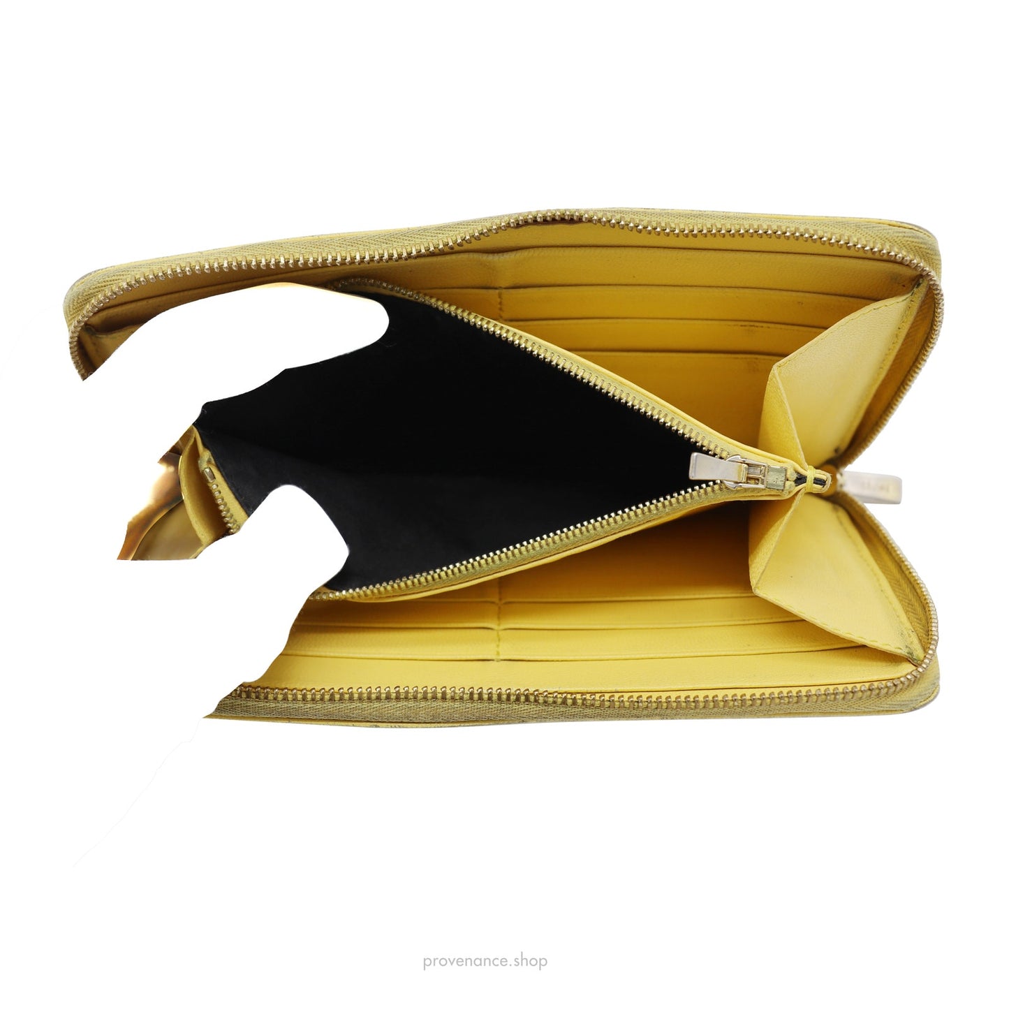 🔴 Celine Multifunction Zip Wallet - Yellow/Black