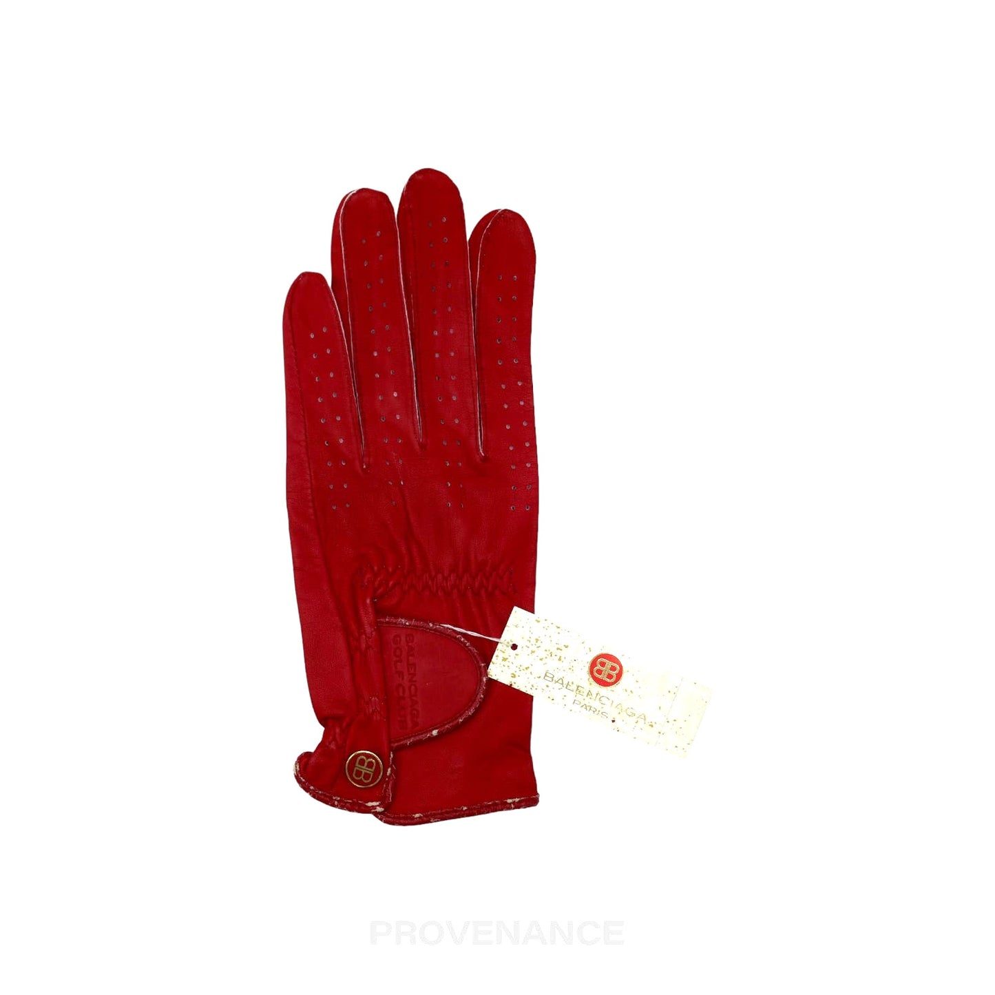 🔴 Balenciaga Golf Glove - Red Leather