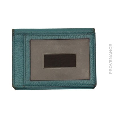 🔴 Gucci Pocket Organizer Wallet - Turquoise Tumbled Leather