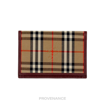 🔴 Burberry Pocket Organizer Card Wallet - Nova Check