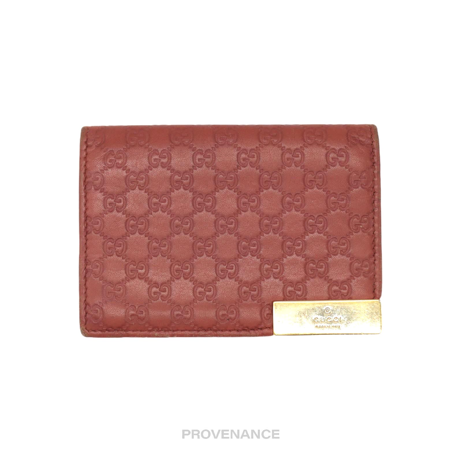 Gucci Pocket Organizer Wallet Peach MicroGuccissima PROVENANCE