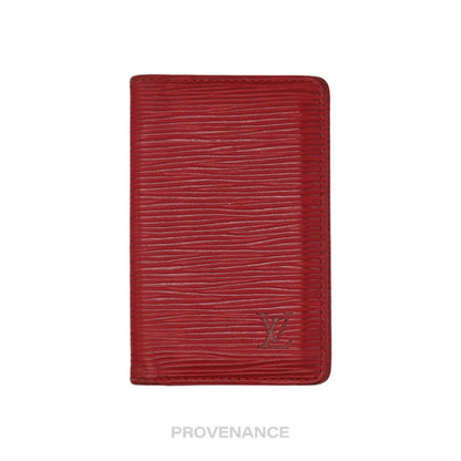 🔴 Louis Vuitton Pocket Organizer Wallet - Red Epi Leather