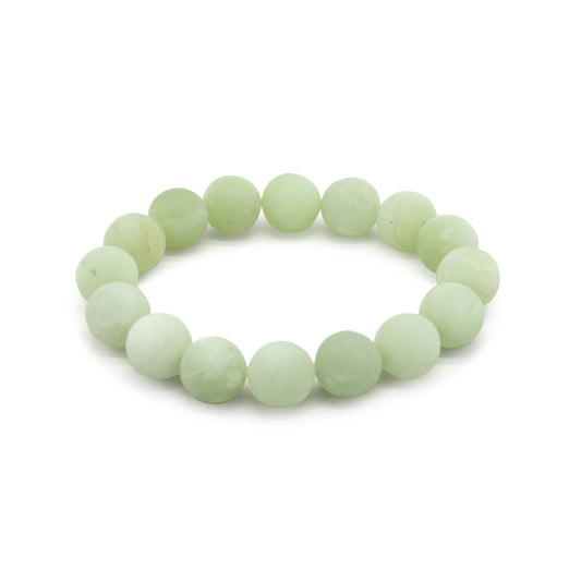 🔴 Bracelet - Matte Mountain Jade 12mm.