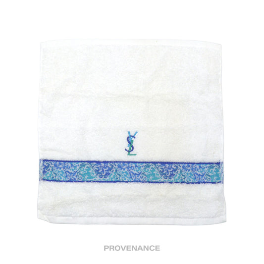 🔴 Yves Saint Laurent YSL Face Towel - White French Terry