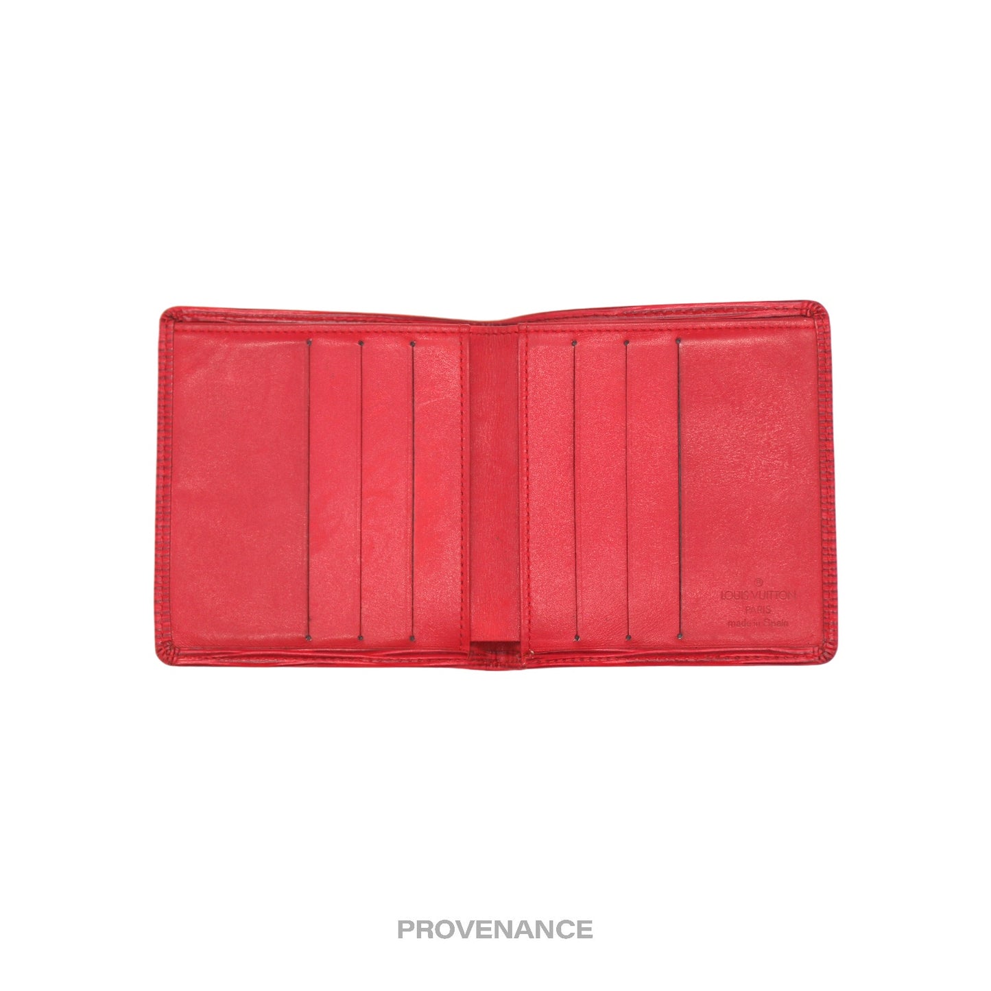 🔴 Louis Vuitton 6CC Bifold Wallet - Red Epi Leather