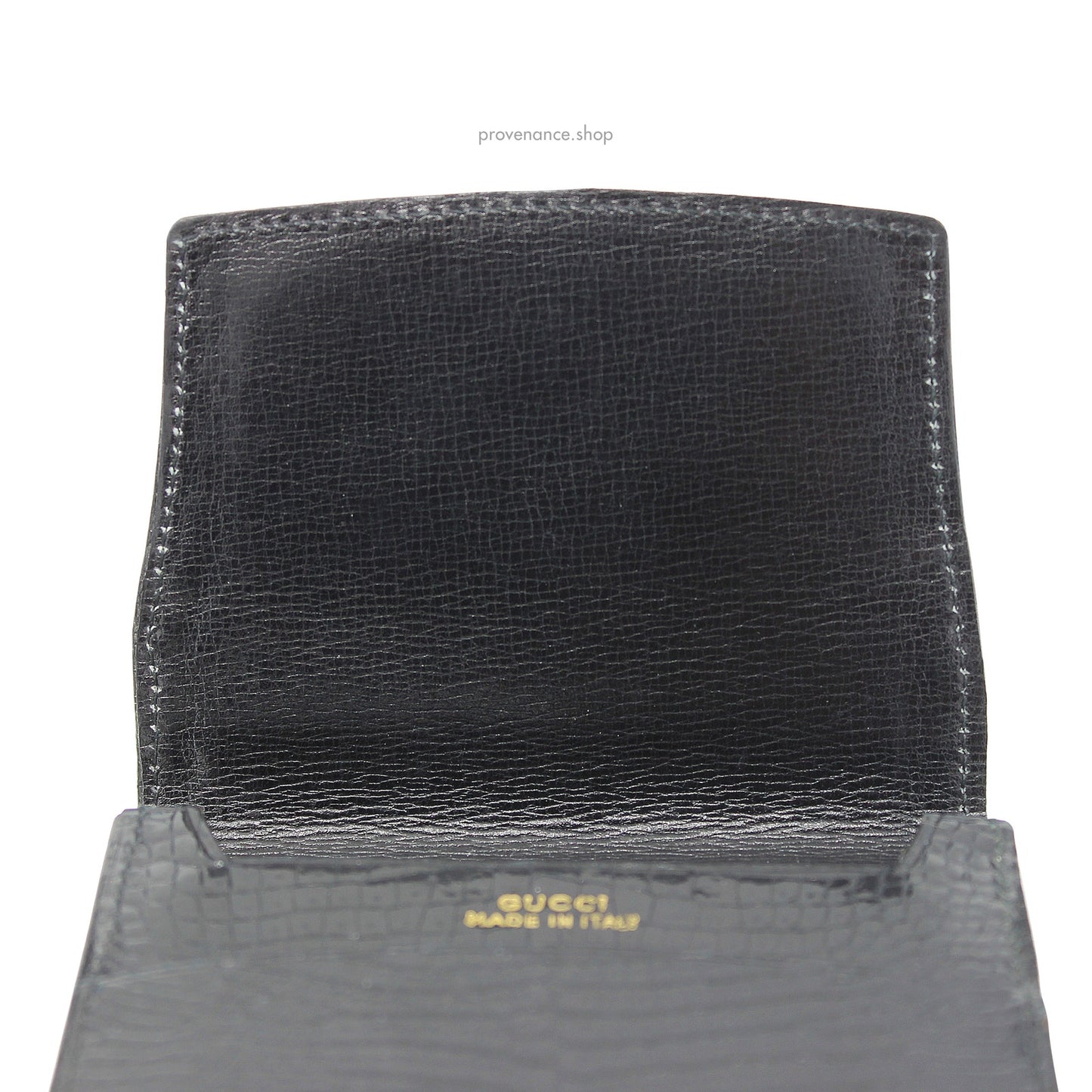 🔴 Gucci Cardholder Wallet - Black Crocodile