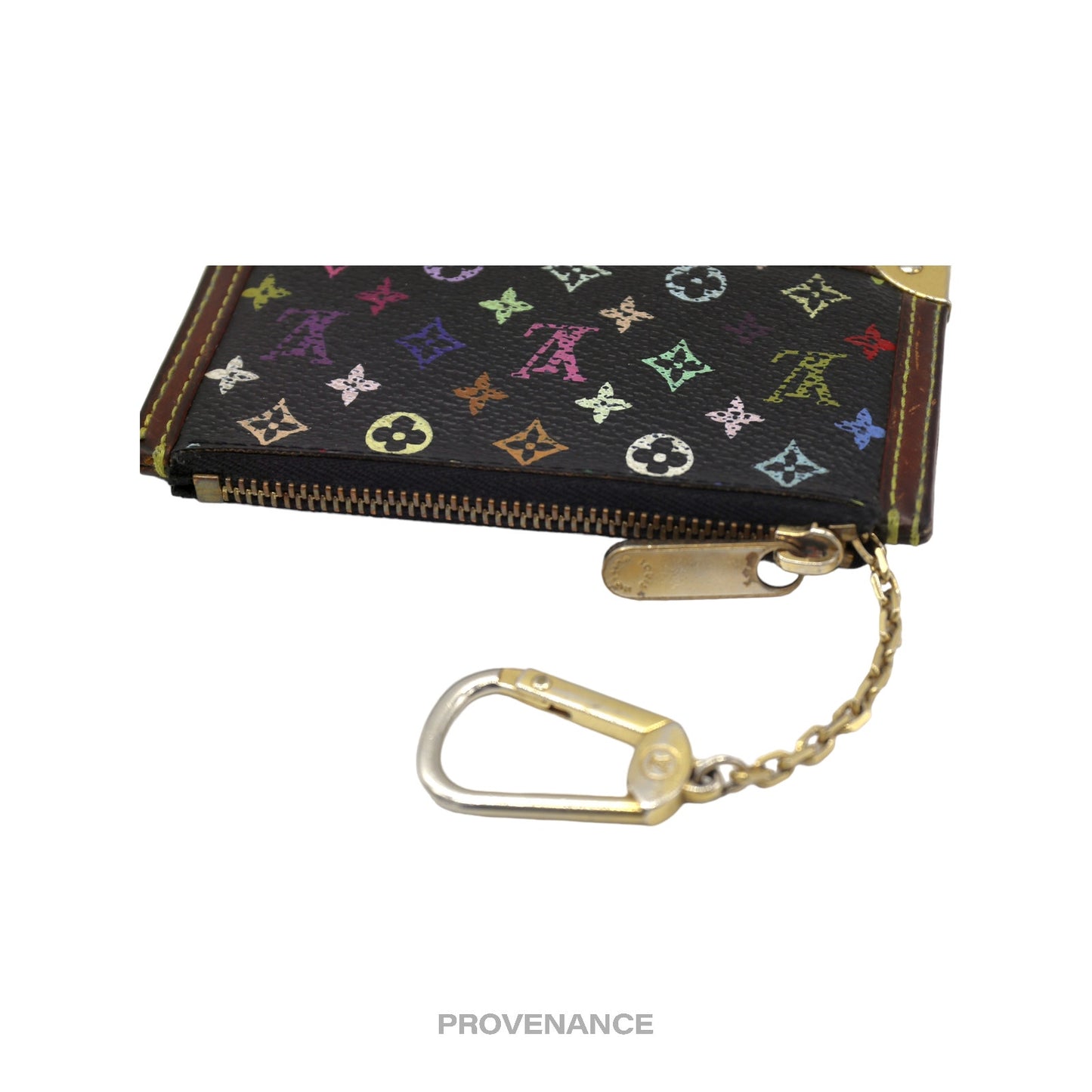 🔴 Louis Vuitton X Takashi Murakami Key Pouch Cles - Monogram Multicolore Black