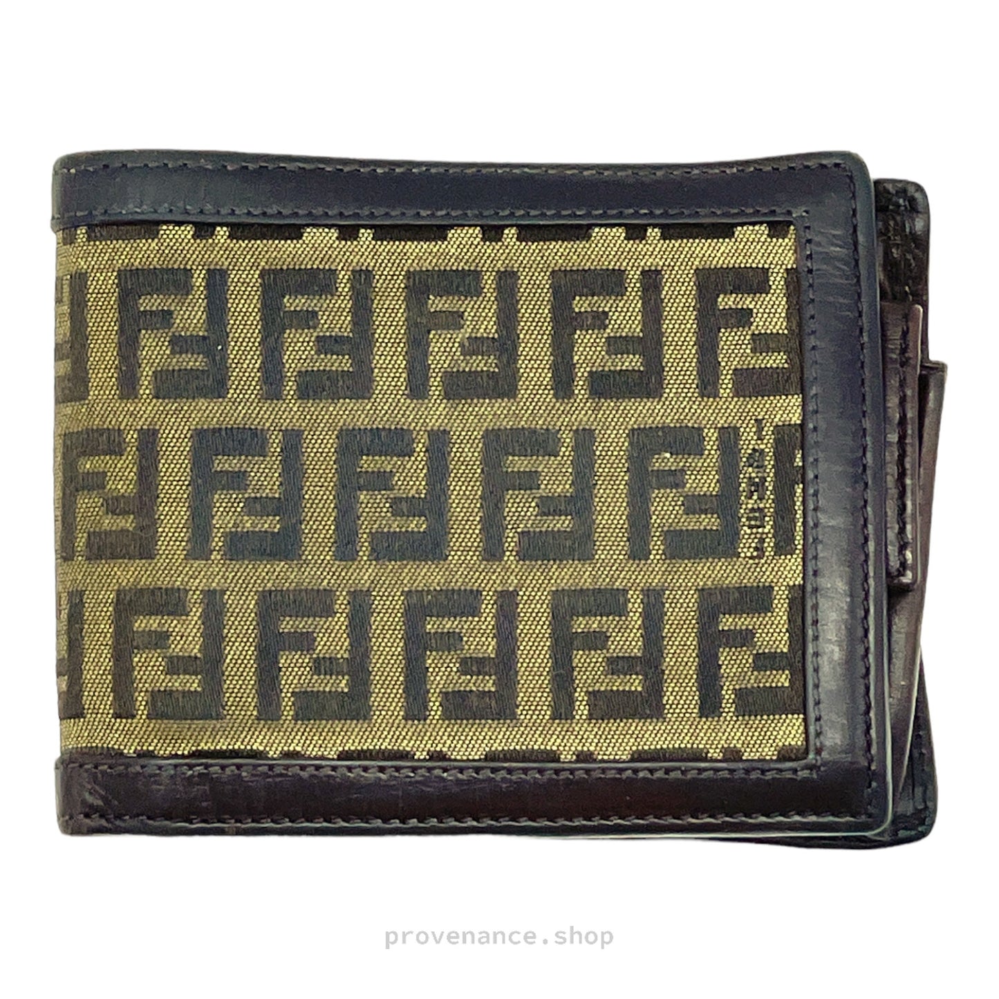 🔴 Fendi FF Zucca Bifold Wallet - Brown