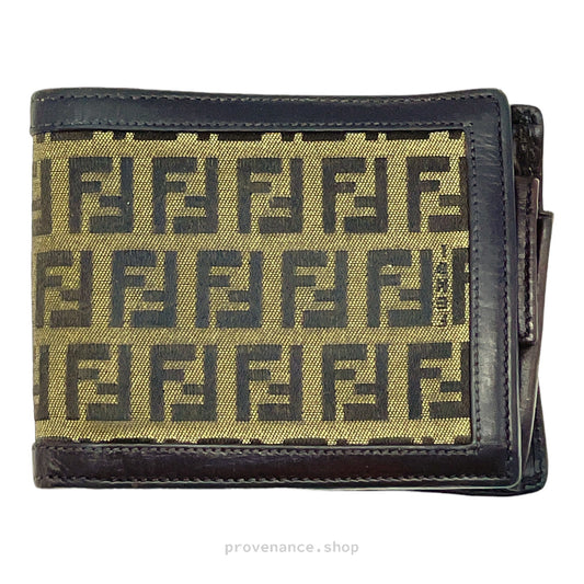 🔴 Fendi FF Zucca Bifold Wallet - Brown