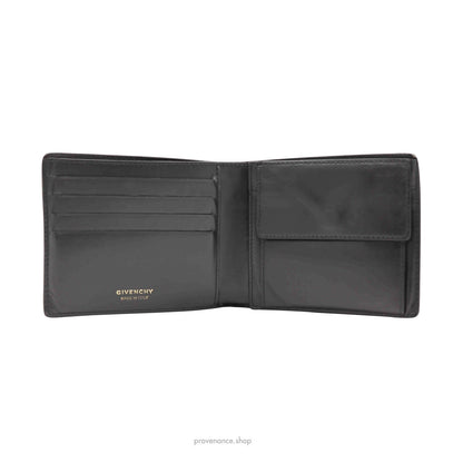 🔴 Givenchy Stars Embossed Wallet - Black Leather